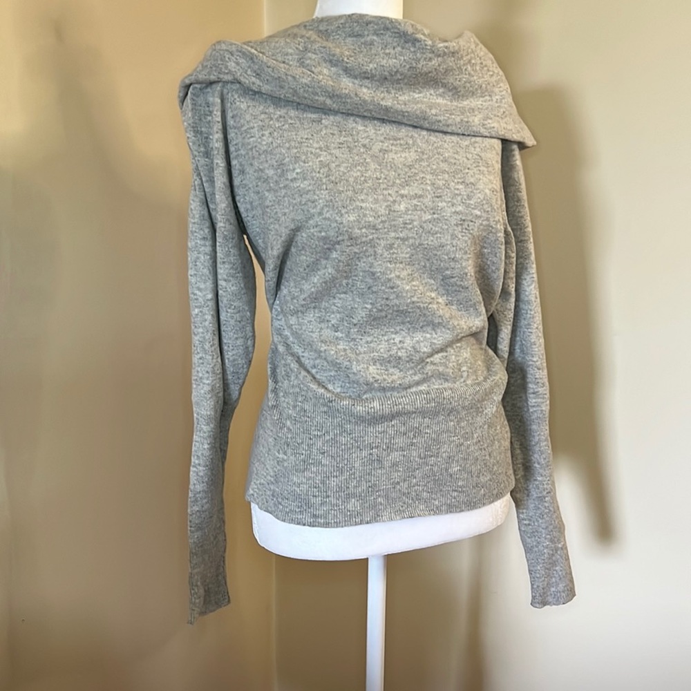 Cowl, off the shoulder sweater